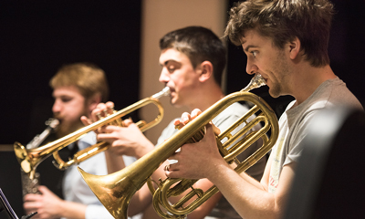 étudiants musiciens à la trompette au Cnsmdp