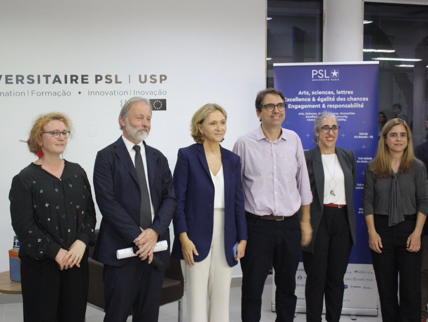 Visite des représentants de PSL avec Valérie Pécresse à l'Institut universitaire à São Paulo