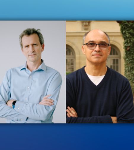 photo portrait de Francis Bach (sur la gauche) et Thierry Poibeau (sur la droite)
