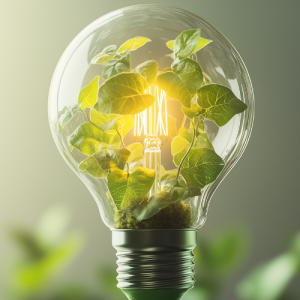 Illustration d'une ampoule végétale