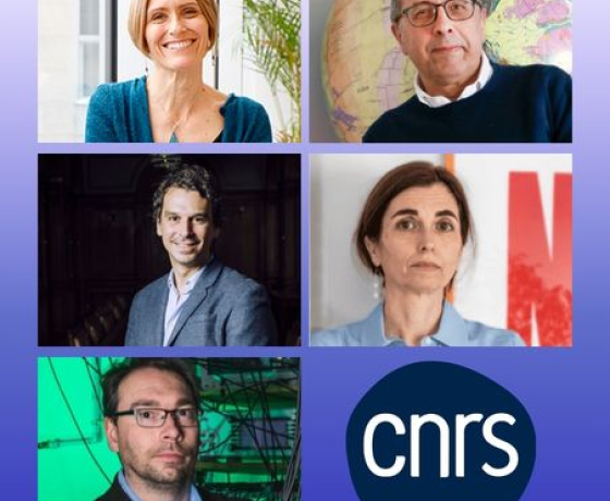Photo des 5 scientifiques médaillés