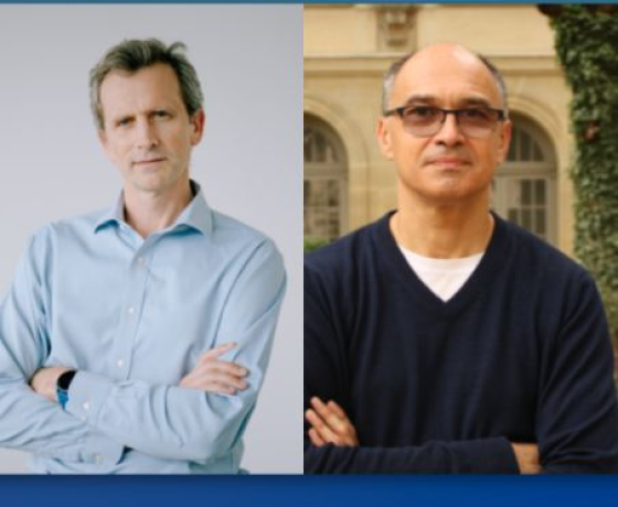 photo portrait de Francis Bach (sur la gauche) et Thierry Poibeau (sur la droite)