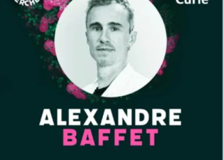 Visuel décoratif du podacts avec la photo et le nom de Alexandre Baffet