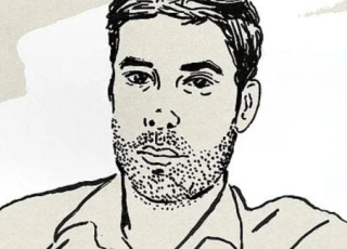 Photo portrait de Mathieu Lewin sous forme de dessin