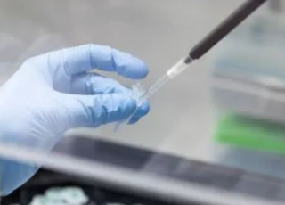 Photo d'une main de scientifique