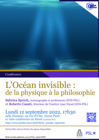 Sabrina Speich, océanologue et professeure (ENS - PSL) et Roberto Casati, directeur de l'institut Jean Nicod (ENS - PSL).