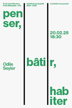 Affiche conférence d'Odile Seyler 